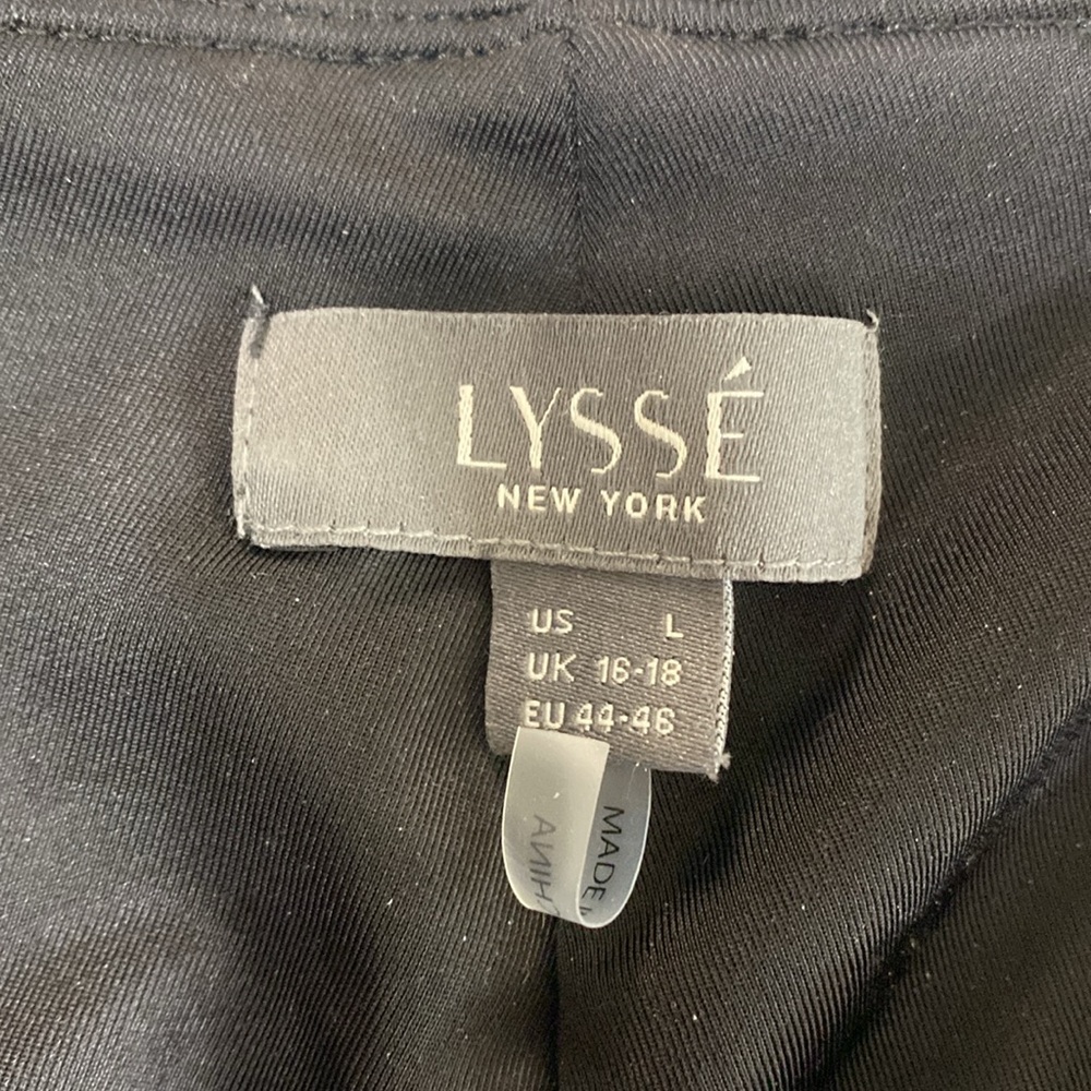 Lysse' Patterned/Foiled Faux Leather Leggings Navy Blue‎ Size L - Picture 8 of 9
